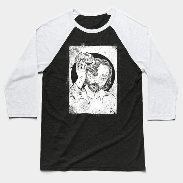 Is This Thing Cursed? (White print) Baseball T-Shirt by Bloody Savage